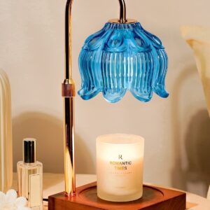 Candle Warmer Lamp - Square Base Blue