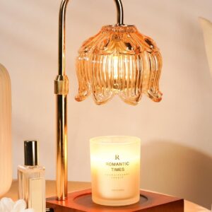 Candle Warmer Lamp - Square Base Amber