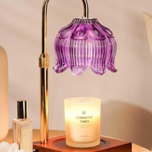 Candle Warmer Lamp - Square Base Purple