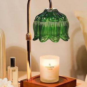 Candle Warmer Lamp - Square Base Green